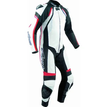 Moto kombinéza SINTESI RD - červená kožená moto kombinéza A-pro - 48