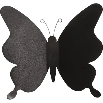 Samolepící dekorace Crearreda 3D samolepka na stěnu 24002, motýli, 12 ks, černá 24002