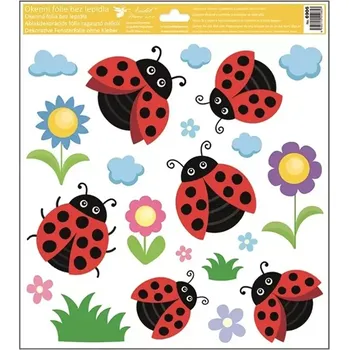 Okenní dekorace Anděl Okenní dekorační fólie letící berušky 30 x 33,5 cm