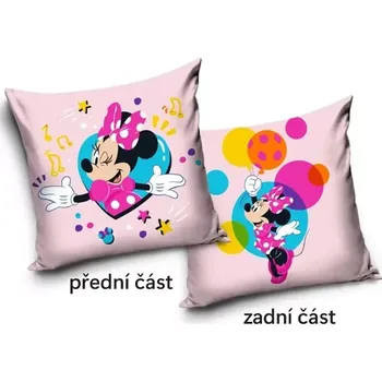 Povlak na dekorativní polštářek Carbotex Povlak na polštářek Minnie barevný svět 40 x 40 cm