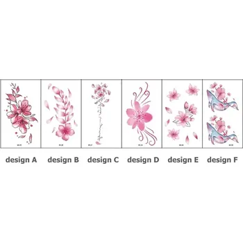 Odstranitelné tetování Rocolo Design Tetovací obtisky růžové 6 x 9,5 cm OP207