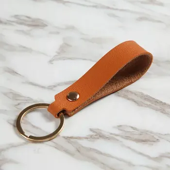 Leena Design Kožená klíčenka hnědá