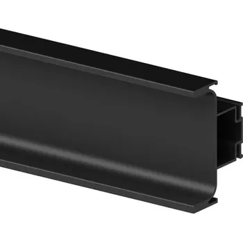 Nábytkové kování EMUCA Vertikální GOLA profil středový 2,55 m černá