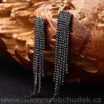Náušnice Fashion Jewelry Visací náušnice Vintage Style černé OE380