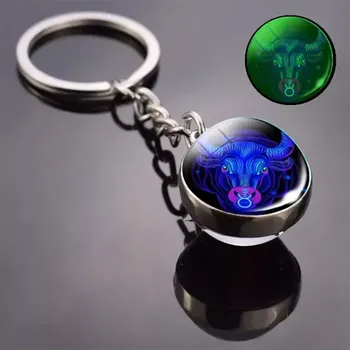 QINOOO Klíčenka Znamení zvěrokruhu Býk