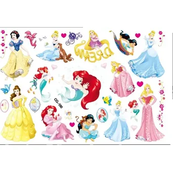 Odstranitelné tetování Tetovací obtisky Princezny 16 x 11 cm