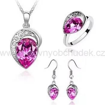 Souprava šperků Souprava Swarovski elements pro náročné pink dream