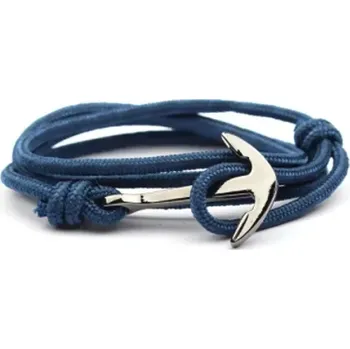 Náramek Fashion Jewelry Náramek kotva tmavě modrý OJ357