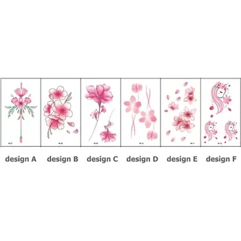 Odstranitelné tetování Rocolo Design Tetovací obtisky růžové 6 x 9,5 cm OP186
