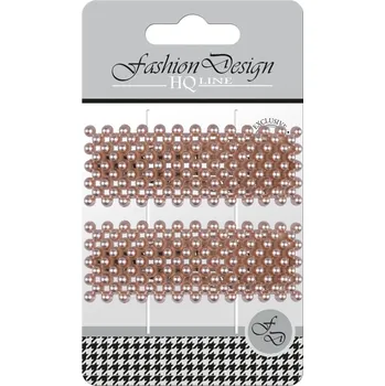 TOP CHOICE Sponky do vlasů 2ks Krémové perličky 23835