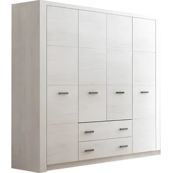 Šatní skříň Skříň čtyřdveřová 180×210 INFINITY 18 bílý jasan