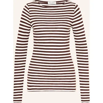 Dámské tričko Marc O'polo Dámské Tričko S Dlouhým Rukávem, hnědá / bílá, 44