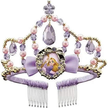 Čelenka korunka princezna locika fialová