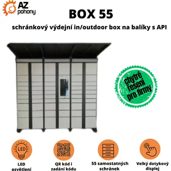BOX 55 – schránkový výdejní in/outdoor box na balíky s API – chytré řešení pro firmy i e-shopy