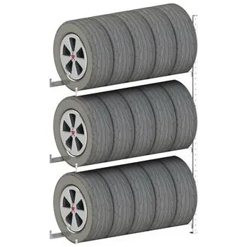 Dílenský regál META přídavný regál pro skladování pneumatik 2000x1300x400 mm, nosn. 150 kg