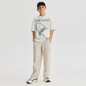 Reserved - Bavlněné kalhoty - béžová - 079FO-08X - 079FO-08X-134