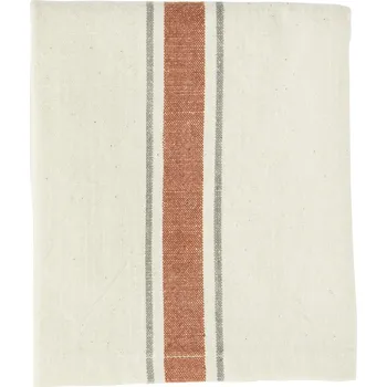 Utěrka MADAM STOLTZ Bavlněná utěrka Off White/Tomato/Taupe 45 × 70 cm