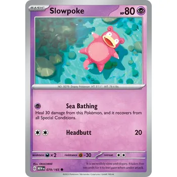 Sběratelská karetní hra Slowpoke MEW 079/165 - reverse holo