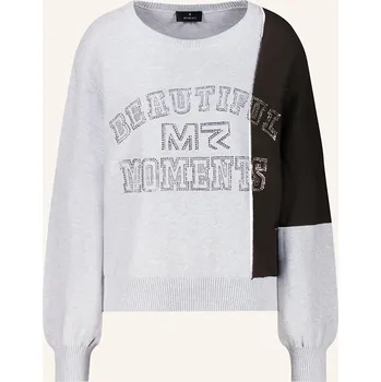 Dámská mikina Monari Dámský Svetr S Ozdobnými Kamínky, světle šedá / černá, 46