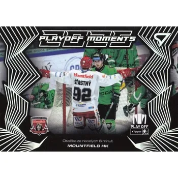 Karetní hra insert karta MOUNTFIELD HK 24-25 SZ ELH Play Off Moments číslo PM-11