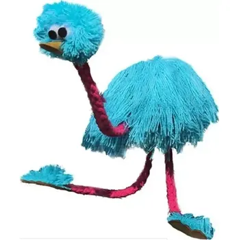 maňásek Puppetie Loutka pštros modrý 30 cm OP276