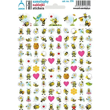 samolepka Arch Školní minisamolepky včeličky 115 ks