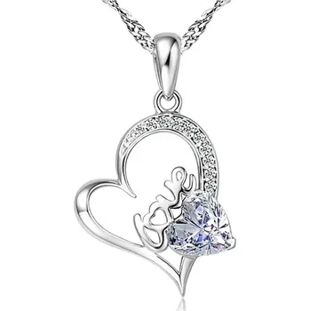 Náhrdelník Lilley Jewelry Náhrdelník Love Heart Clear JN350