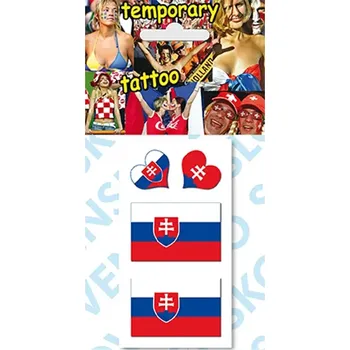 Tetování ARCH Dočasné tetování Vlajky SR - srdíčka a vlajky