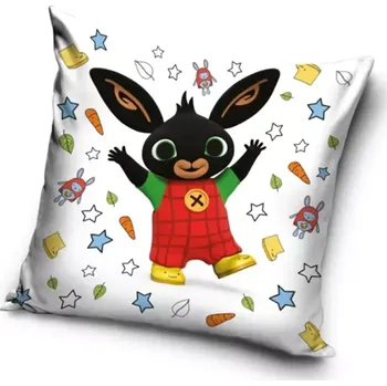 Dekorativní polštářek Carbotex Dětský polštářek Zajíček Bing barevný svět 40 x 40 cm