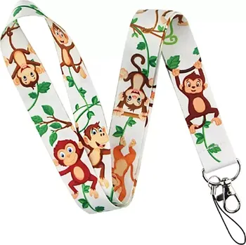 Šňůrka na klíče s karabinkou Opičky