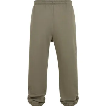 Pánská móda Build Your Brand Hebké pánské tepláky Fluffy - Světlá olivová | XL