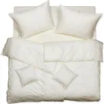 SCANquilt povlečení EXCLUSIVE TENCEL PLUS peříčka smetanová 140 x 200/70 x 90 cm