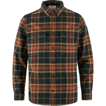 Pánská košile flanelová košile pánská FJÄLLRÄVEN Övik Twill Shirt M, Autumn Leaf-Dark Navy - M