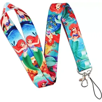 Šňůrka na klíče s karabinkou Malá mořská víla Ariel
