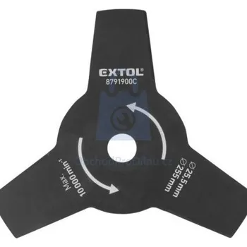 Nůž žací 3 zubý, SHARE20V, EXTOL INDUSTRIAL 255 x 25,5 mm, balení 1 ks