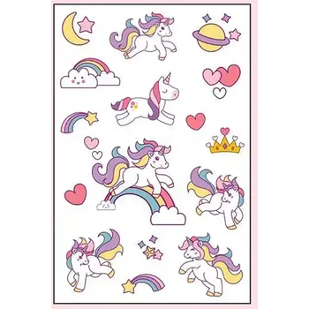 Odstranitelné tetování Tetovací obtisky Jednorožci 02 14,9 x 9,5 cm OP929