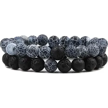 Náramek MiTe Náramek 2 kusy Black Set Lava