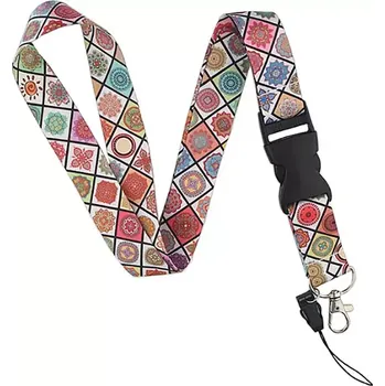 Unique Šňůrka na krk s karabinkou Ornamenty