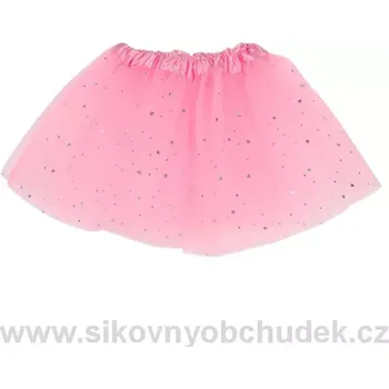 Dívčí sukně Luliu Dívčí tylová sukně růžová zdobená hvězdičkami 3-7 let OP925