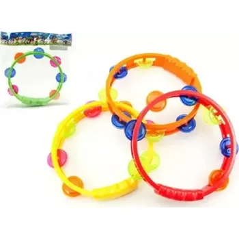 Hudební nástroj pro děti Teddies Tamburínka plast v sáčku