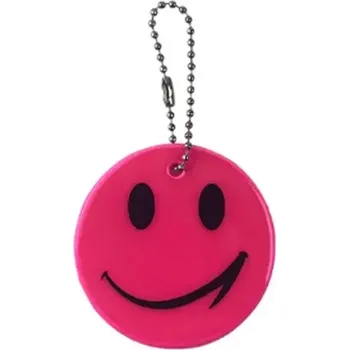 Grace Reflexní přívěsek smajlík růžový