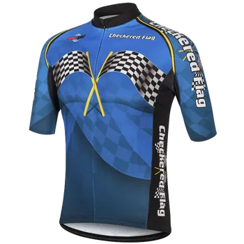 Cyklistické oblečení Wear Gear Wear-Gear pánský cyklistický dres s kostkovanou vlajkou Velikost: XL