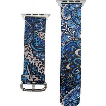 Příslušenství k chytrým hodinkám eses Kožený řemínek pro Apple Watch - Modrý, barevný 42mm, 44mm