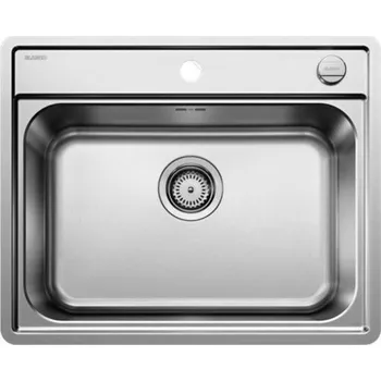 Nerezový dřez Blanco Lemis 6 Dřez, 62x50 cm, s ovládáním odtoku, kartáčovaný nerez