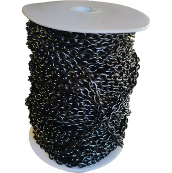 Lano Hodinový řetěz - 1,2 mm, černý pozink. prodej po metru