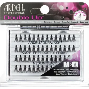 Umělé řasy Ardell Double Up trsové nalepovací řasy bez uzlíku velikost Medium Black