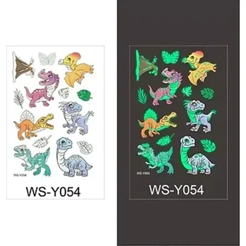 Odstranitelné tetování Glow Tattoo tetovací obtisky svítící ve tmě Dino Prehistoric