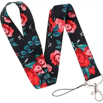 Attos Šňůrka krk textilní na klíče, mobil RŮŽE