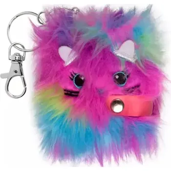 Albi Klíčenka Barevná kočička chlupatý bloček