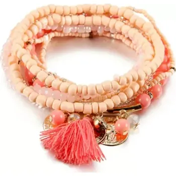 Náramek Fashion Jewelry Dámský náramek 9 v 1 růžový mix OJ464